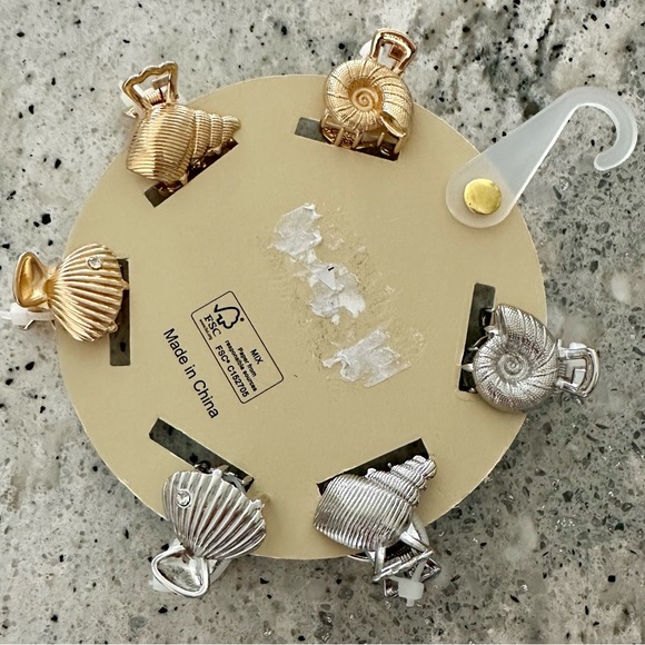 Piper K Sea Shells Claw Hair Clips- gold & Silver with sparkle-Small Size NWT 🐚 - Picture 5 of 5